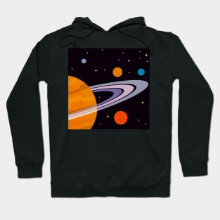 Rings of Saturn Illustration Hoodie